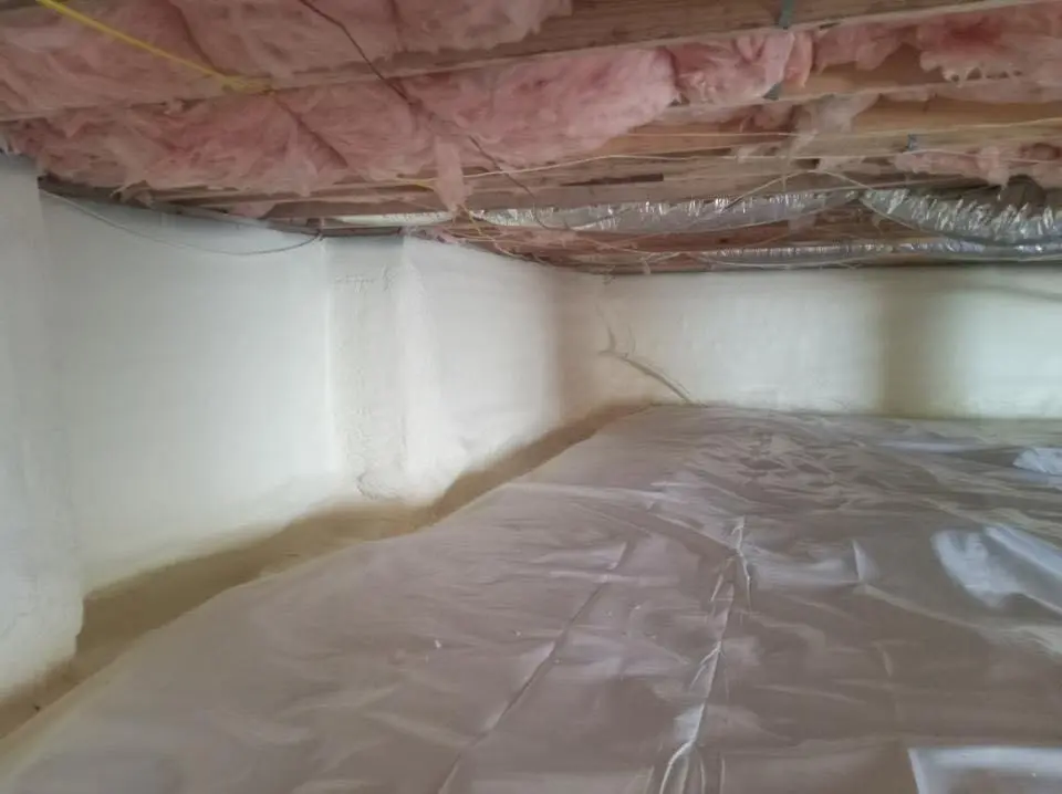 Crawl space encapsulation with closed-cell spray foam for Roof Waterproofing in Middletown